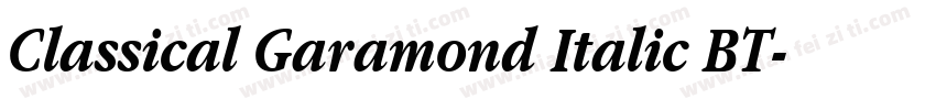 Classical Garamond Italic BT字体转换